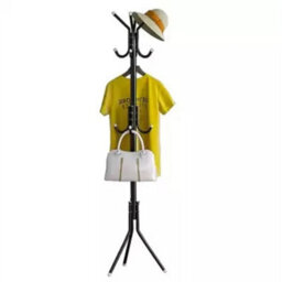Black Coat Stand Coat Hat Jacket Umbrella Floor Standing Rack Clothes Hanger 14 Hooks - thumbnail 4