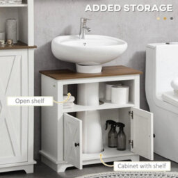 Bathroom Vanity Unit Under Sink Cabinet Pedestal Basin Storage Cupboard - thumbnail 5