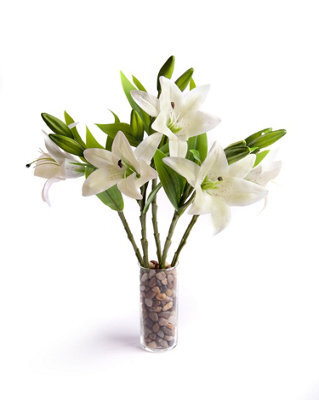 5 Best Artificial 35Cm Ivory Tiger Lillies - image 1