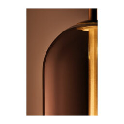 Luminosa Lighting Luminosa Glam Slim Pendant Ceiling Light 38.5Cm Matte Gold, Fumé E14 9W - thumbnail 2