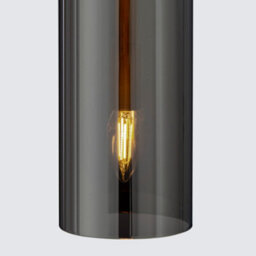 Luminosa Lighting Luminosa Glam Slim Pendant Ceiling Light 38.5Cm Matte Gold, Fumé E14 9W - thumbnail 3