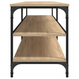 Berkfield Tv Cabinet Sonoma Oak 200X30X50 Cm Engineered Wood And Metal - thumbnail 6