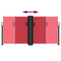 Berkfield Retractable Side Awning Red 120X1000 Cm - thumbnail 5