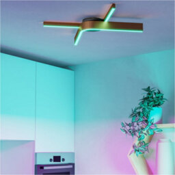 Loops Stylish Modern Bronze And Black Semi-Flush Ceiling Light For Indoor Spaces - thumbnail 7