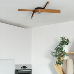 Loops Stylish Modern Bronze And Black Semi-Flush Ceiling Light For Indoor Spaces - thumbnail 6