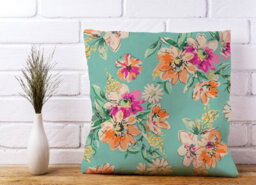 Warren Reed Designer Bright Flower Sketch Cushions 45Cm X 45Cm - thumbnail 2