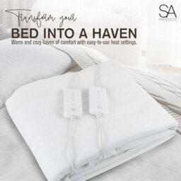 Sa Products King Electric Heated Blanket, Detachable Remote & 3 Heat Settings - Machine Washable Heated Blankets (137X135Cm) - thumbnail 5