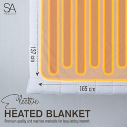 Sa Products King Electric Heated Blanket, Detachable Remote & 3 Heat Settings - Machine Washable Heated Blankets (137X135Cm) - thumbnail 3
