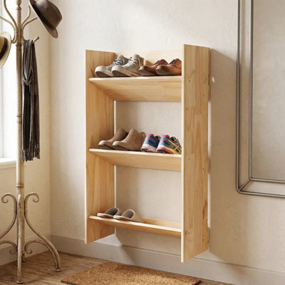 Wall Mounted Shoe Rack Footwear Storage Organiser Uk - image 1