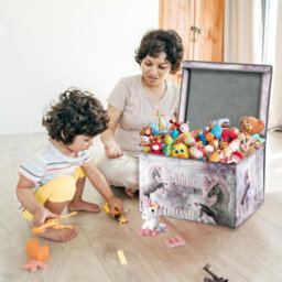GEEZY The Magic Toy Shop Toy Storage Box Large Collapsible Folding Jumbo Kids Toy Chest Unicorn Design - thumbnail 7