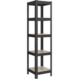 Songmics Shelving Unit, Industrial, Adjustable Storage Shelves, For Living Room, Kitchen, Garage, Greige And Black - thumbnail 9