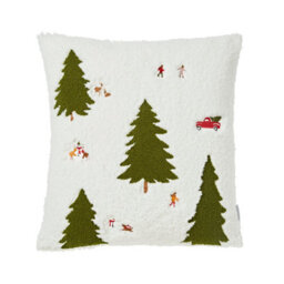 Catherine Lansfield Cosy Boucle Christmas Tree Cushion Neutral - thumbnail 4