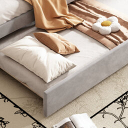 Abrihome 3Ft Single Upholstered Daybed With Trundle - Velvet Grey Sofa Bed For Teens & Adults, Easy Assembly, 90X190Cm - thumbnail 6