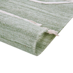 Wyld And Coco Area Handwoven Rug Light Green 80 X 150 Cm Rectangular With Tassels - thumbnail 4