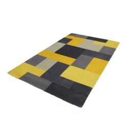 Lexus Grey & Yellow Block Small Rug, (L)150Cm X (W)90Cm - thumbnail 2