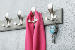 B2C Coat Hat Hooks Twin Robe Door Dress Bathroom Towel Bag Wall Hanger Satin Toledo A - thumbnail 3