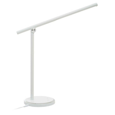 Orsina Contemporary White Touch Lamp, Sleek Aluminium Touch-Control Table Lamp, Rotatable Stem Modern Lamp - image 1