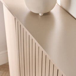 Ohs Ribbed Large Radiator Cover Slatted Engineered Wood - Natural - thumbnail 2