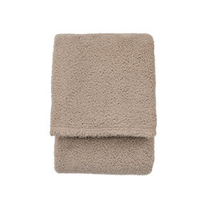 Gallery™ Taupe Teddy Fleece Plain Throw (L) 180Cm X (W) 130Cm - image 1