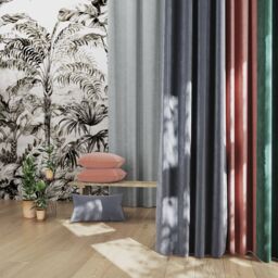 GoodHome Valgreta Dark Green Velvet Lined Eyelet Curtain (W)22.8Cm (L)22.8Cm, Pair - thumbnail 8
