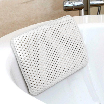 Luxury Bath Pillow With Suction Cups - Soft Neoprene Foam Head & Neck Support For Ultimate Bathing Comfort