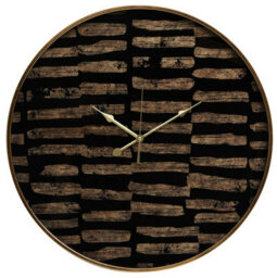 Orsina Modern Black And Gold Wall Clock, Agate Effect Glass Clock With Artistic Brushstroke Dial, Wall Clock - thumbnail 6
