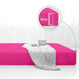 Bedlooms Single Fitted Sheet 25Cm Extra Deep - Soft Microfiber Deep Pocket Elasticated Bed Fitted Sheets Pink, 91X190 Cm - thumbnail 3