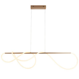 Anson Lighting Lande 1Lt Integrated Led Satin Gold Paint & White Silicone Ceiling Pendant