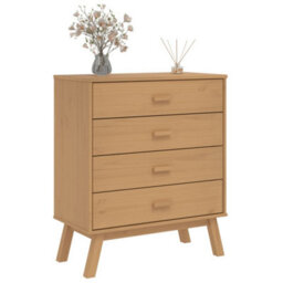 Walplus Drawer Cabinet Olden Brown Solid Wood Pine - thumbnail 4