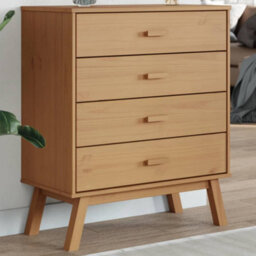 Walplus Drawer Cabinet Olden Brown Solid Wood Pine