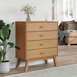 Walplus Drawer Cabinet Olden Brown Solid Wood Pine - thumbnail 3