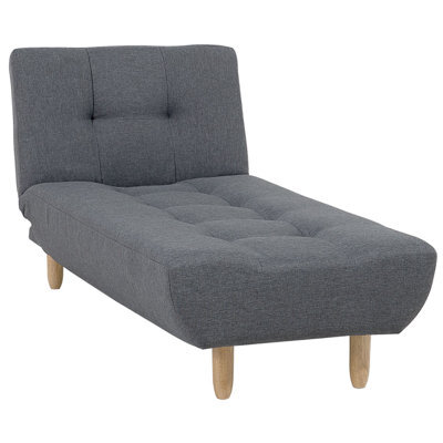 Beliani Chaise Longue Alsten Fabric Grey - image 1