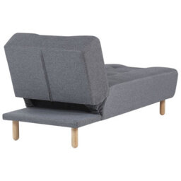 Beliani Chaise Longue Alsten Fabric Grey - thumbnail 5