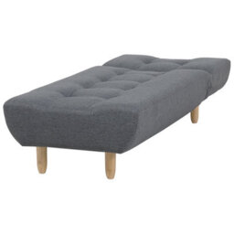 Beliani Chaise Longue Alsten Fabric Grey - thumbnail 4