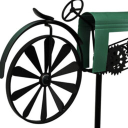 Garden Sanctuary Green Vintage Outdoor Metal Wind Spinner With Ground Spike - thumbnail 2