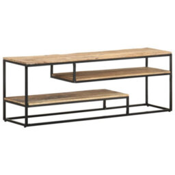 Berkfield Tv Cabinet 130X30X45 Cm Rough Mango Wood - thumbnail 1