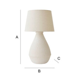 Valuelights Helena Natural Taper Shade Cream Speckled Ceramic Table Lamp With Bulb - thumbnail 6