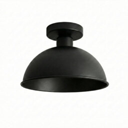 Industrial-Semi Flush Mount Vintage Ceiling Light Metal 21cm Dome Lampshade Pendant Light for Farmhouse Porch Kitcen