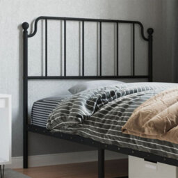 Berkfield Metal Headboard Black 100 Cm