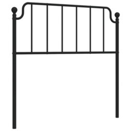 Berkfield Metal Headboard Black 100 Cm - thumbnail 2