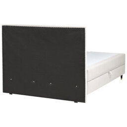 Beliani Divan Bed With Storage Velvet Dame 160 X 200 Cm (Eu King Size) Off-White - thumbnail 7
