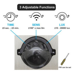 Long Life Lamps Company 12W Led Double Outdoor Wall With Pir Movement Sensor Stainless Steel Warm White Zlc345Sen - thumbnail 5