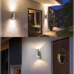 Long Life Lamps Company 12W Led Double Outdoor Wall With Pir Movement Sensor Stainless Steel Warm White Zlc345Sen - thumbnail 8