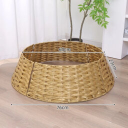 Urbn-Living Urbnliving Decorative Christmas Tree Skirt Cover 4 Pcs - Gold  76Cm - thumbnail 7