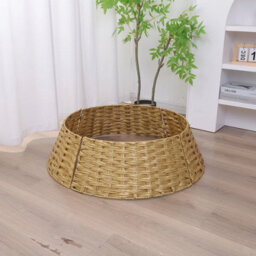 Urbn-Living Urbnliving Decorative Christmas Tree Skirt Cover 4 Pcs - Gold  76Cm - thumbnail 4