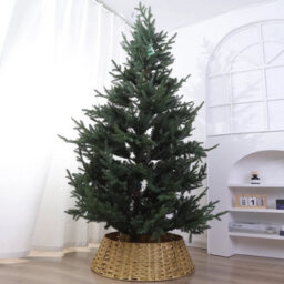 Urbn-Living Urbnliving Decorative Christmas Tree Skirt Cover 4 Pcs - Gold  76Cm - thumbnail 6