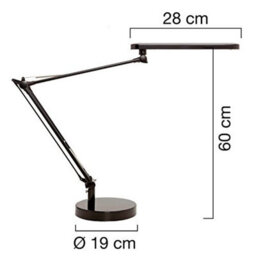 Unilite Unilux Mamboled Led Home Office Desk Lamp, Base + Clamp, Acrylonitrile Butadiene Styrene, 5.6 W, Black - thumbnail 3