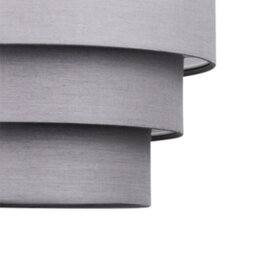 First Choice Lighting Dark Grey 3 Tier Ceiling Lamp Shade - thumbnail 3
