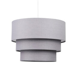 First Choice Lighting Dark Grey 3 Tier Ceiling Lamp Shade - thumbnail 1