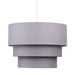 First Choice Lighting Dark Grey 3 Tier Ceiling Lamp Shade - thumbnail 2